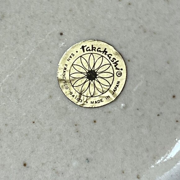 Vintage Takahashi 3.5" Stoneware Watering Can Japan Mini Speckled Floral Flowers - Picture 9 of 9